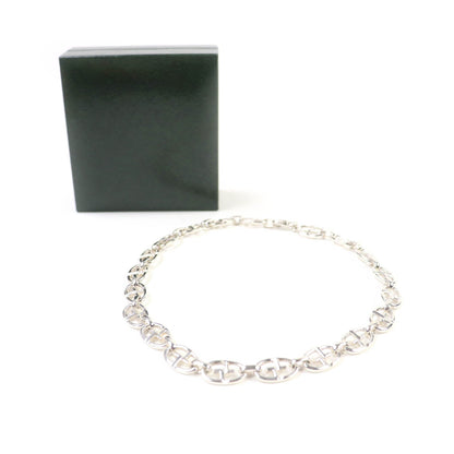 Gucci Double G Anchor Chain Silver 925 Necklace