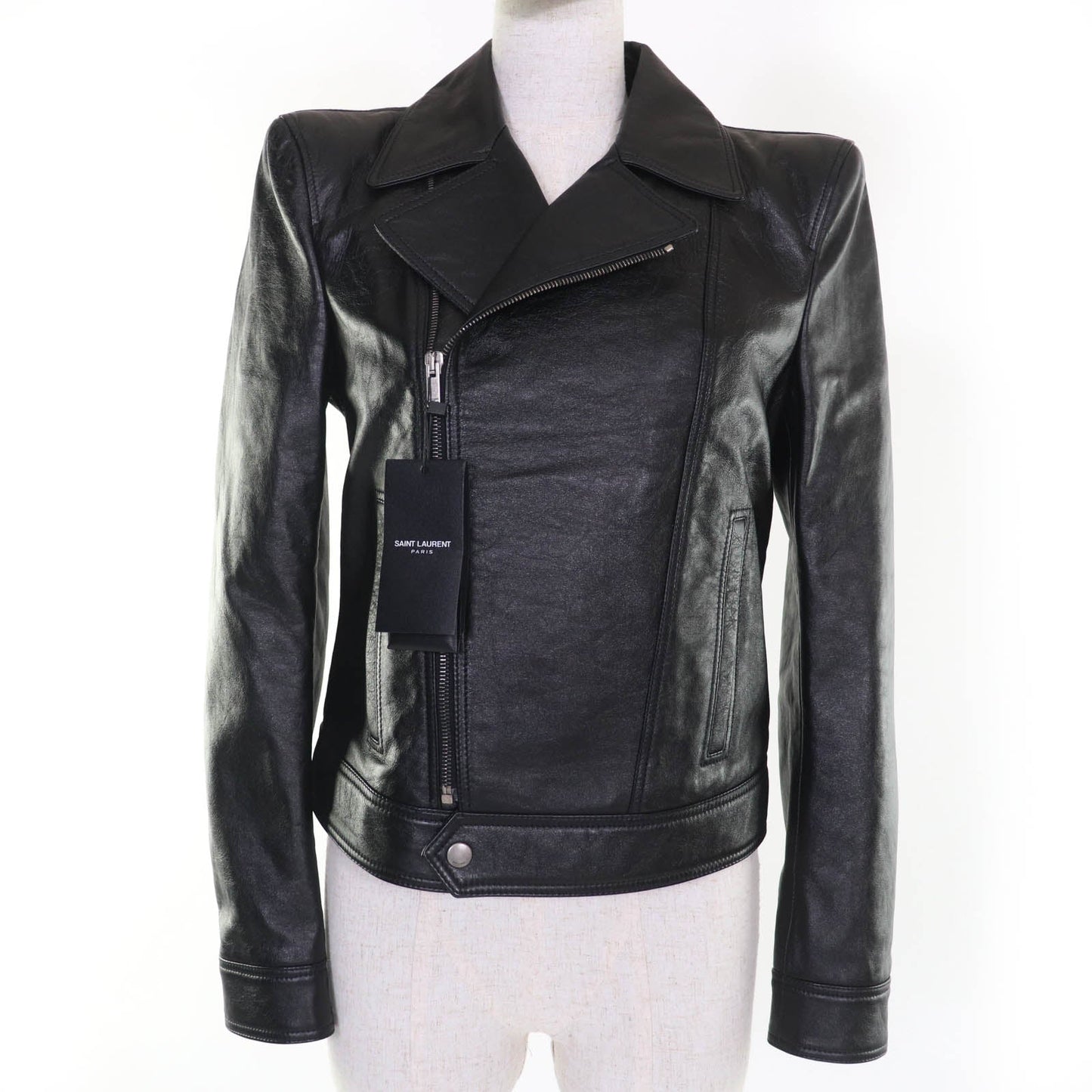 Saint Laurent Paris Power Shoulder Calfskin Jacket