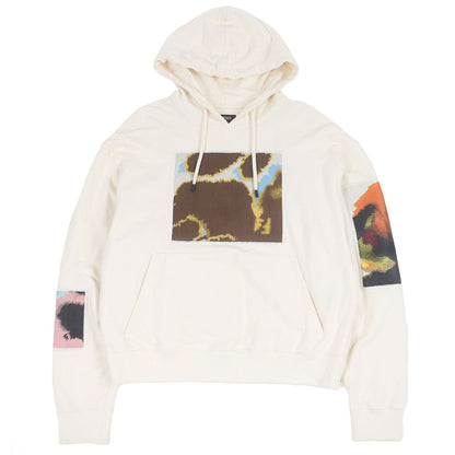 Fendi Logo patch embroidered cotton hoodie