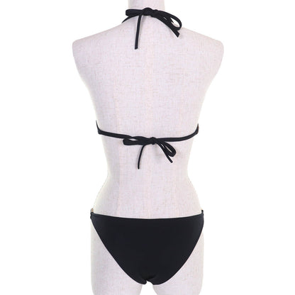 Fendi FXBH60 Zucca FF logo Metallic Swimwear Set