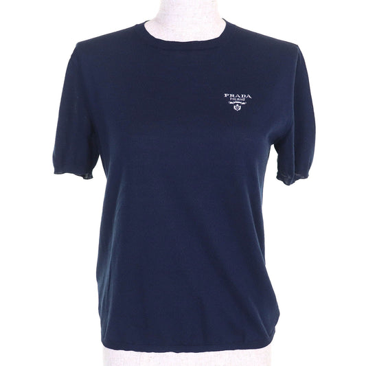Prada Silk Knit Short Sleeve Top