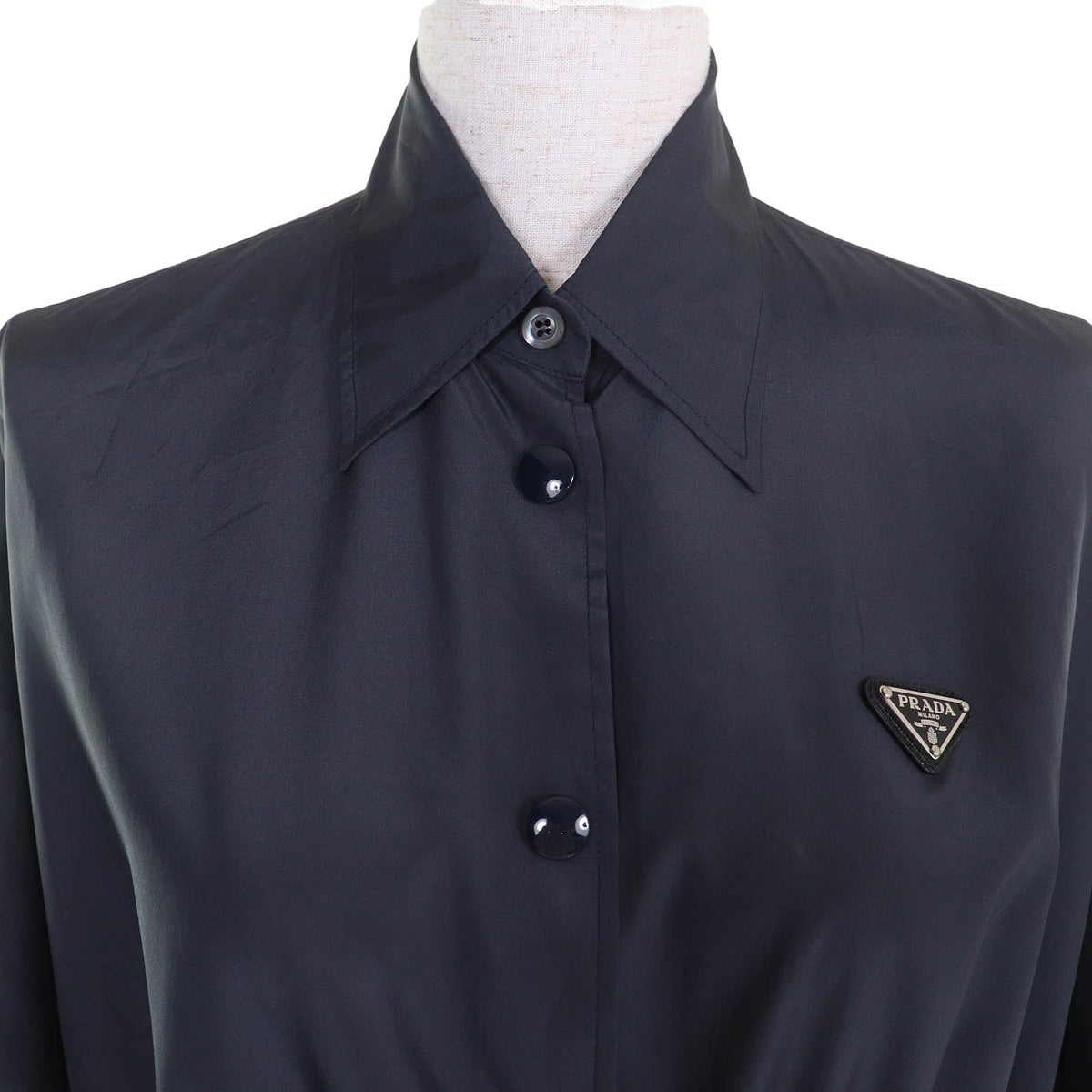Prada Triangle logo Silk Shirt