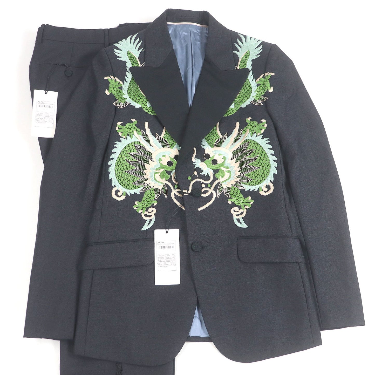 Gucci Dragon Embroidery Wool Suit