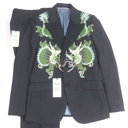 Gucci Dragon Embroidery Wool Suit