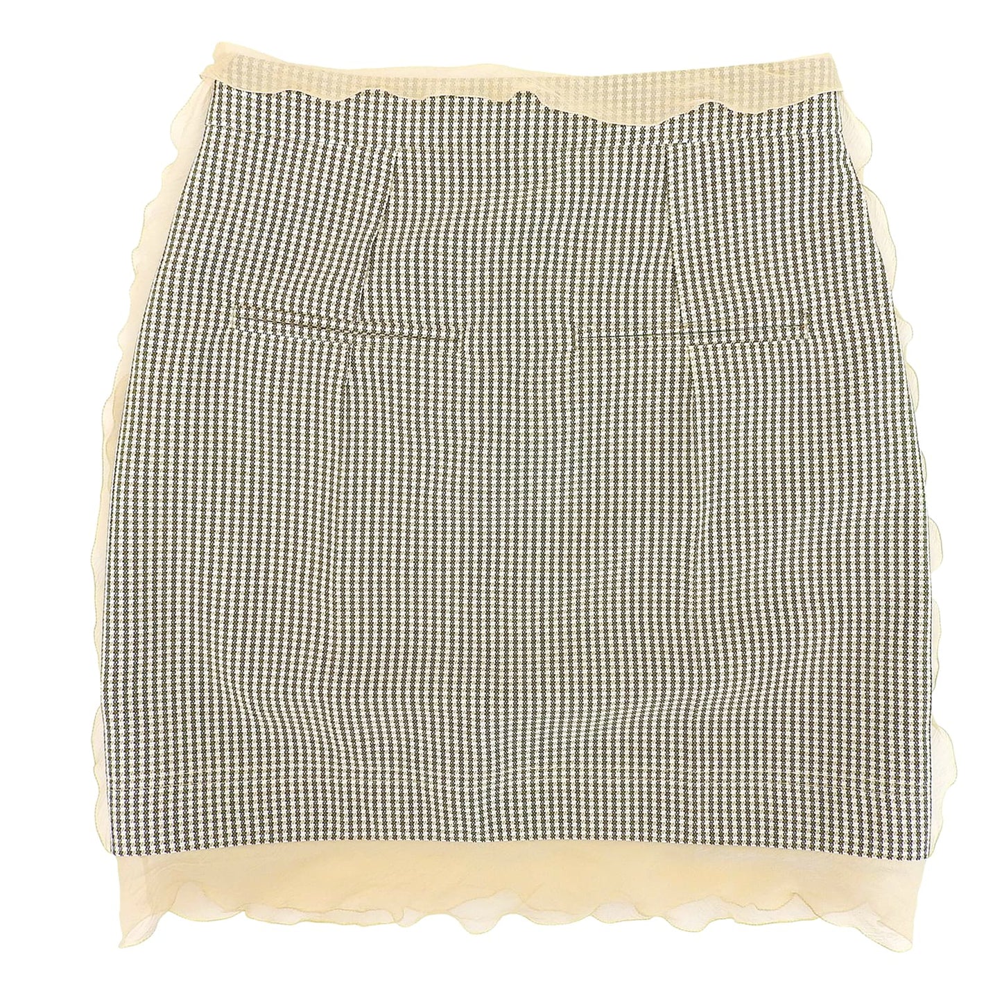 Fendi Houndstooth Wool Skirt