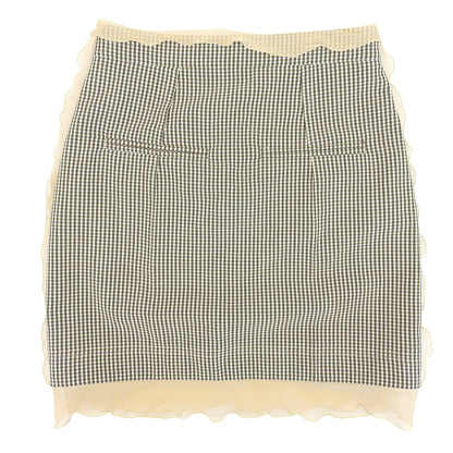 Fendi Houndstooth Wool Skirt