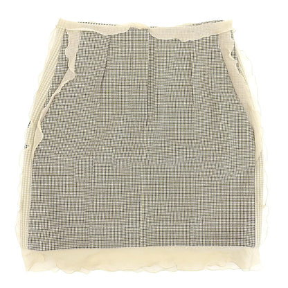 Fendi Houndstooth Wool Skirt