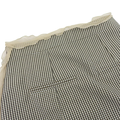 Fendi Houndstooth Wool Skirt