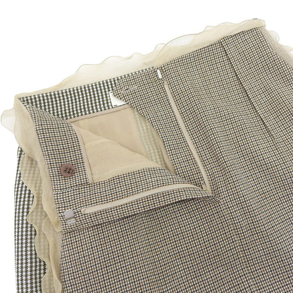 Fendi Houndstooth Wool Skirt