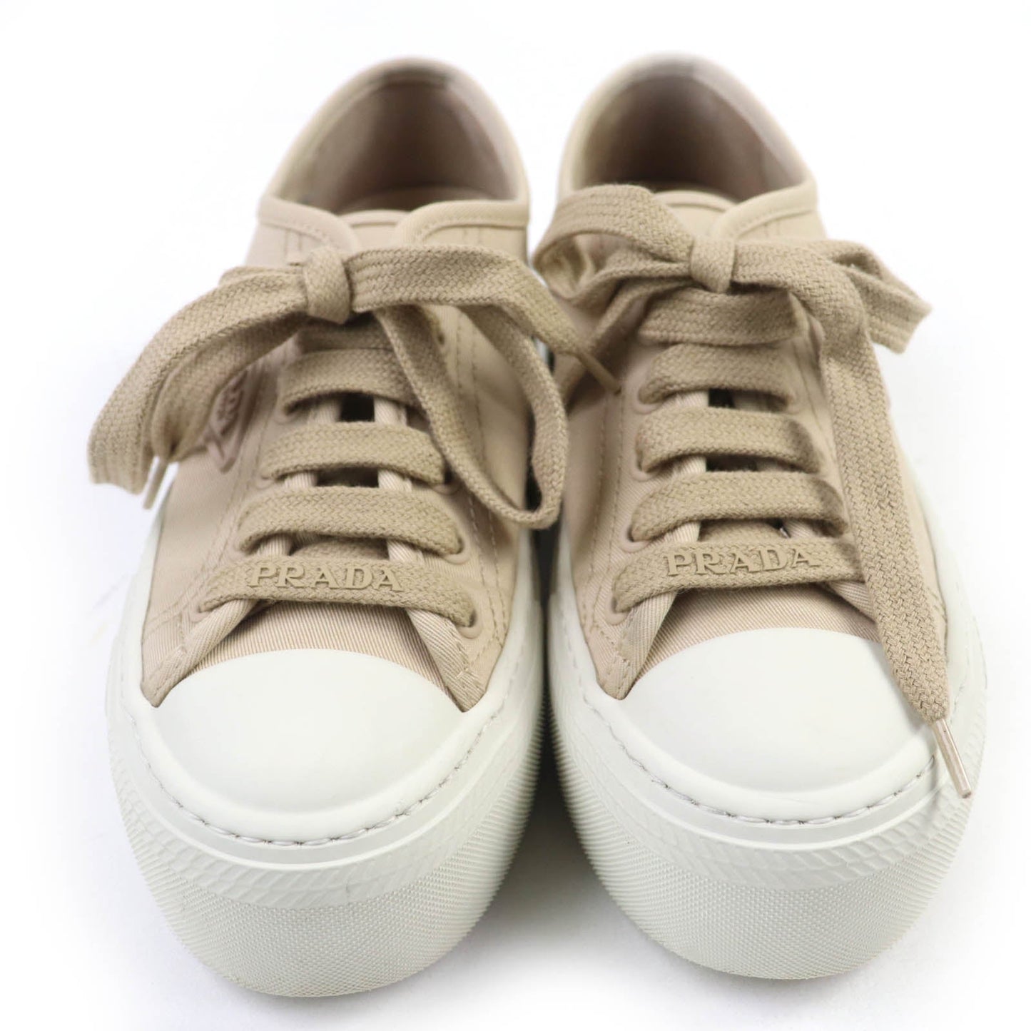 Prada Triangle Logo Fabric Sneakers