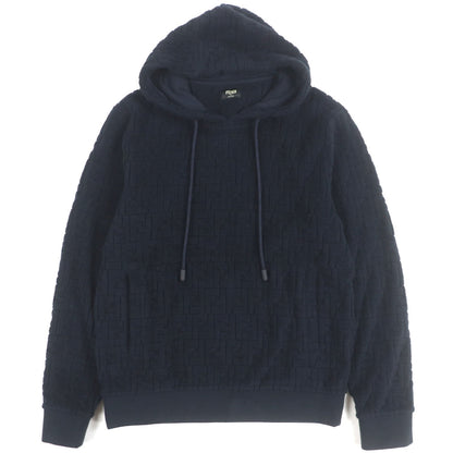 Fendi FF Logo Zucca Pattern Embossed Pullover Hoodie