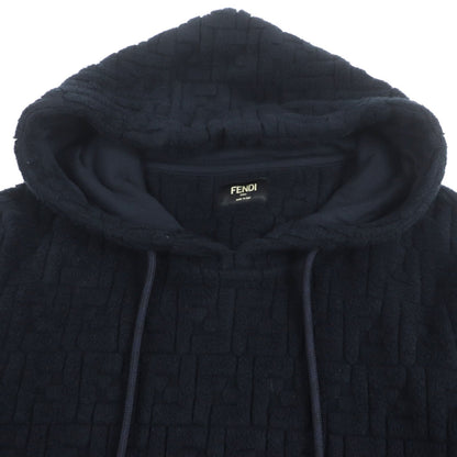 Fendi FF Logo Zucca Pattern Embossed Pullover Hoodie
