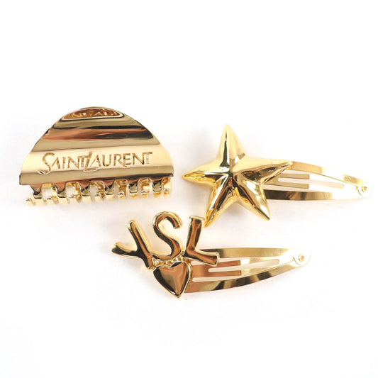 Saint Laurent Heart and Starfish Motif Hair Barrette Set