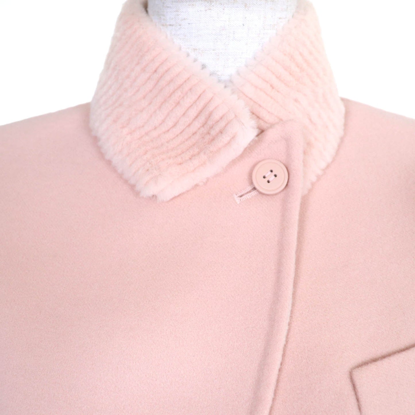 Fendi Mink fur collar Virgin wool Jacket