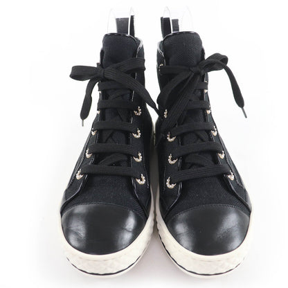 Chanel COCO Mark Canvas and Leather Sneakers