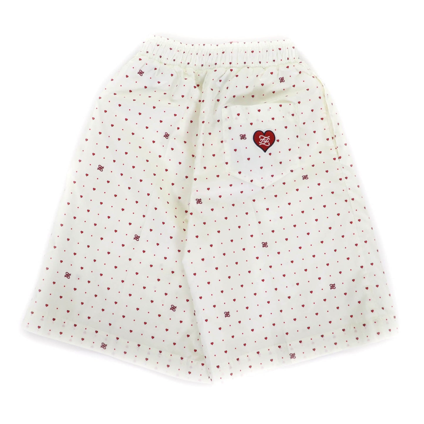 Fendi Logo and heart print Polyester Shorts