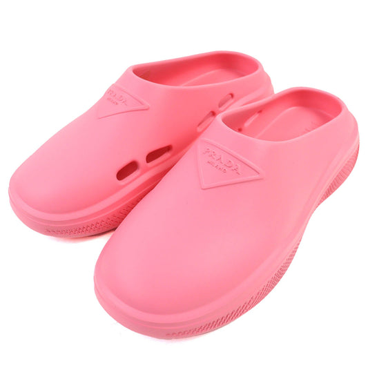 Prada Triangle logo Rubber Mules