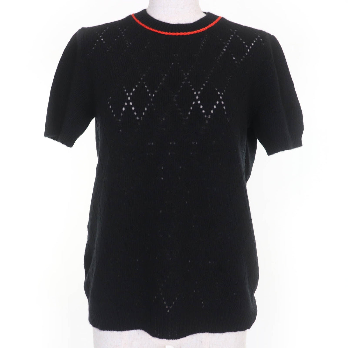 Prada Wool Knit Short Sleeve Top