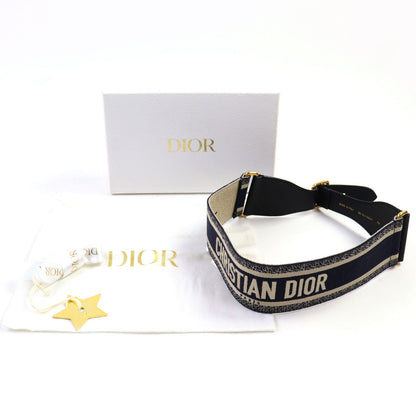 Christian Dior Embroidery Canvas Belt