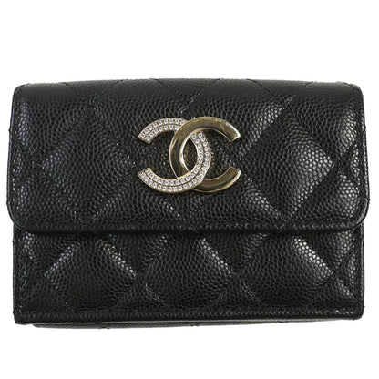 CHANEL COCO Mark Matelasse Caviar Wallet