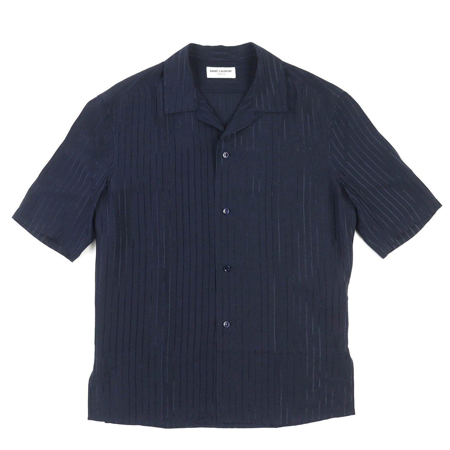 Saint Laurent Paris Silk Short Sleeve Shirt