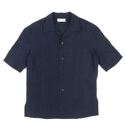 Saint Laurent Paris Silk Short Sleeve Shirt