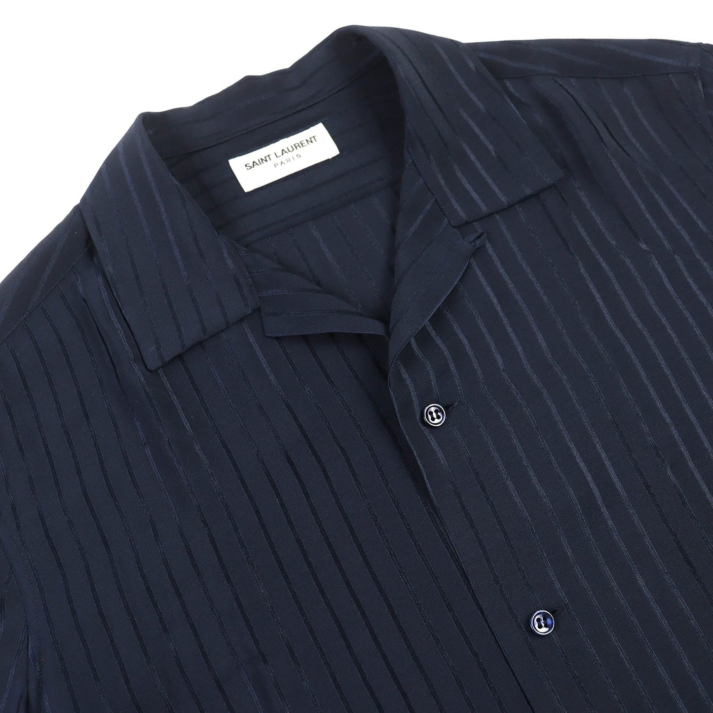 Saint Laurent Paris Silk Short Sleeve Shirt