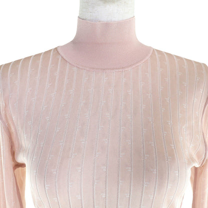 Fendi FF pattern striped knit top