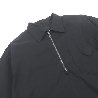 Prada Triangle motif Cotton Blend Short Sleeve Shirt