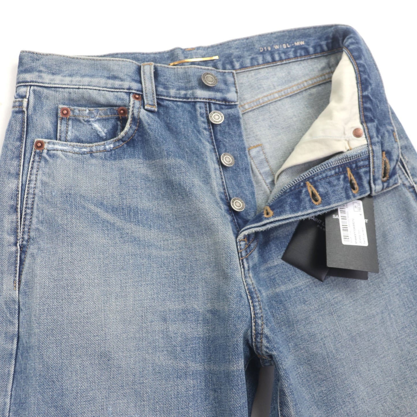 Saint Laurent Paris Denim Cotton Pants