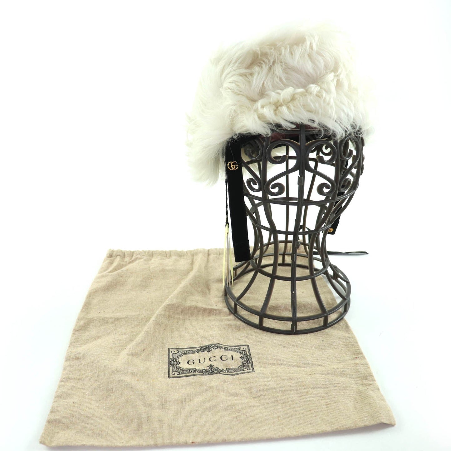 Gucci GGMetal Lamb Fur Hat