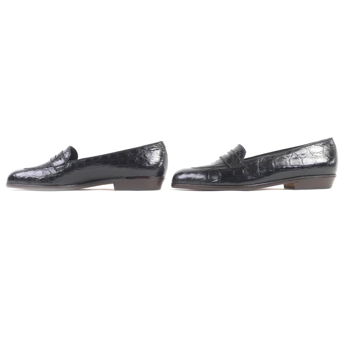 Prada Coin Loafers Crocodile Loafers