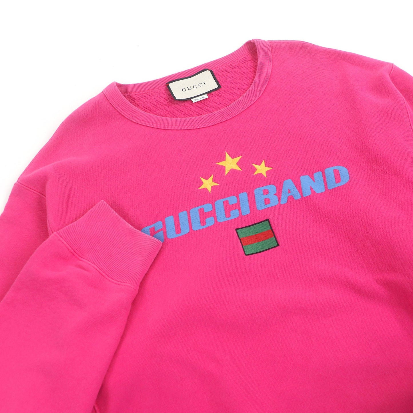 Gucci Sweat Logo Print Embroidered Cotton Sweatshirt