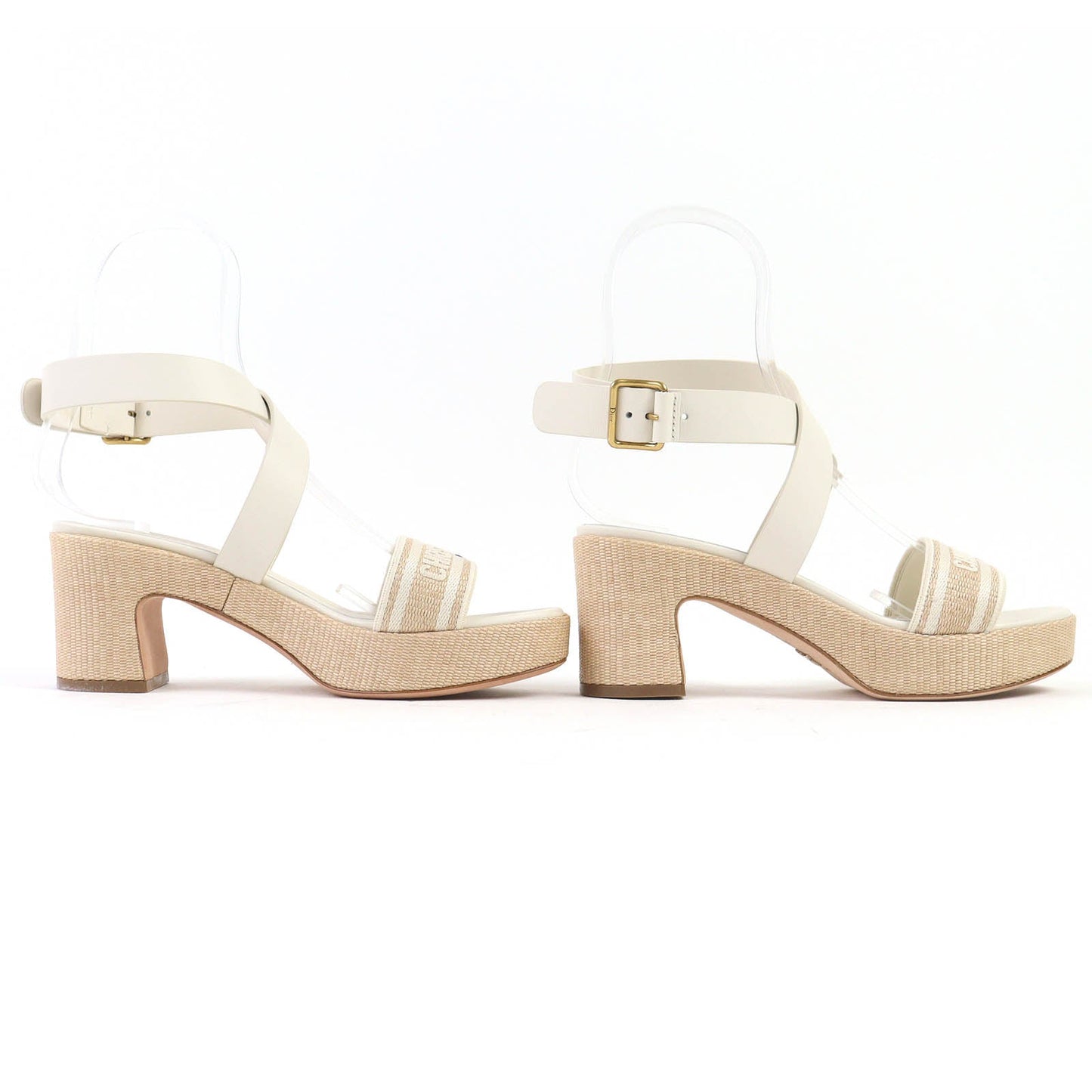 Christian Dior DWAY Logo Canvas Sandals