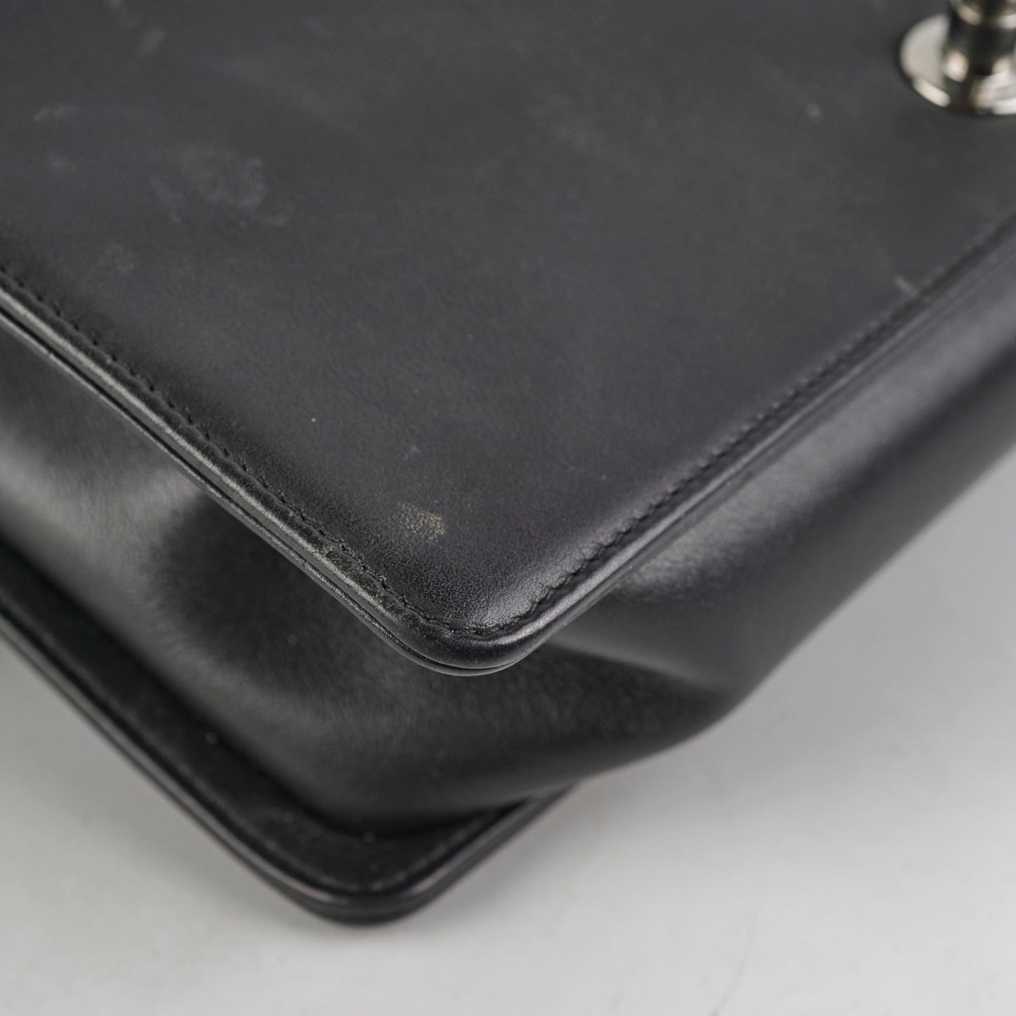 Chanel Old Medium Boy Black Lambskin
