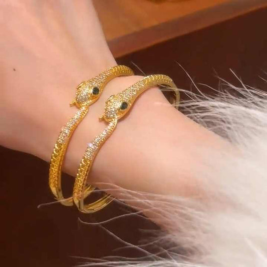 Diamond Snake Statement Bracelet