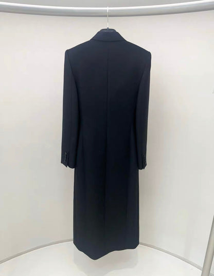 YSL Saint Laurent Black Long Tuxedo Jacket