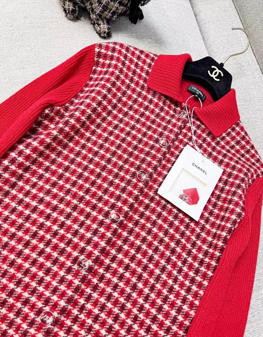Chanel 24k red cardigan