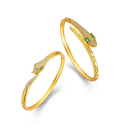 Diamond Snake Statement Bracelet