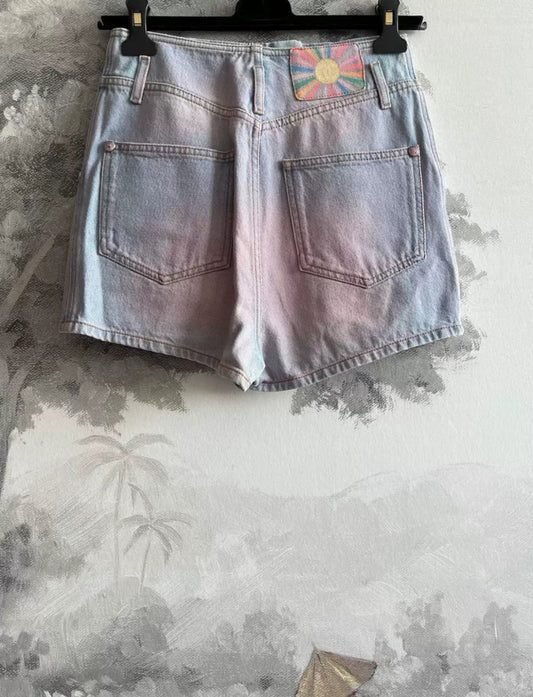 Chanel 24C Pink Denim shorts