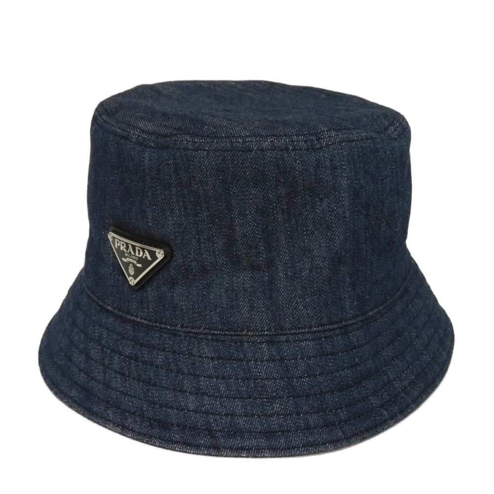 Prada 1HC137 AJ6 F0008 Denim Bucket Hat