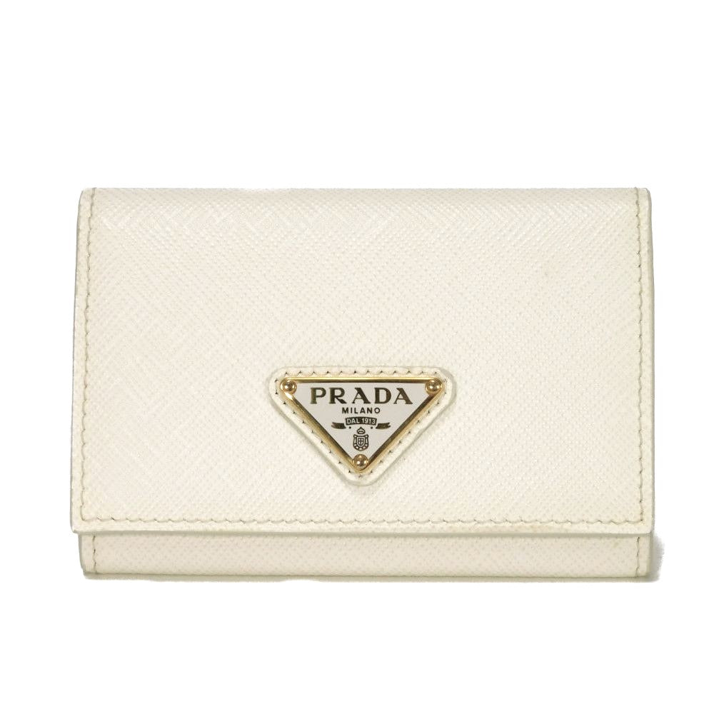 Prada Saffiano Triangle Card Case