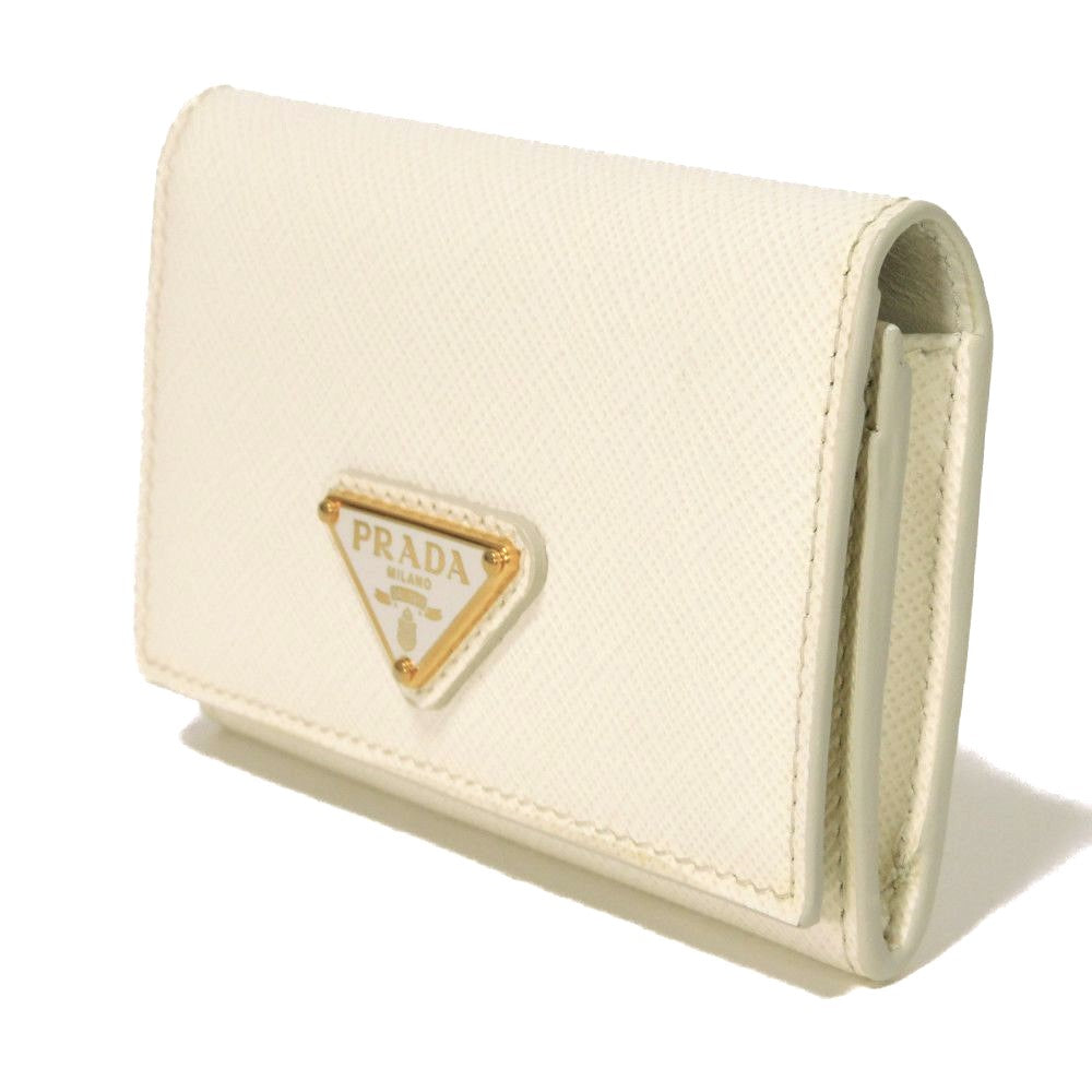 Prada Saffiano Triangle Card Case