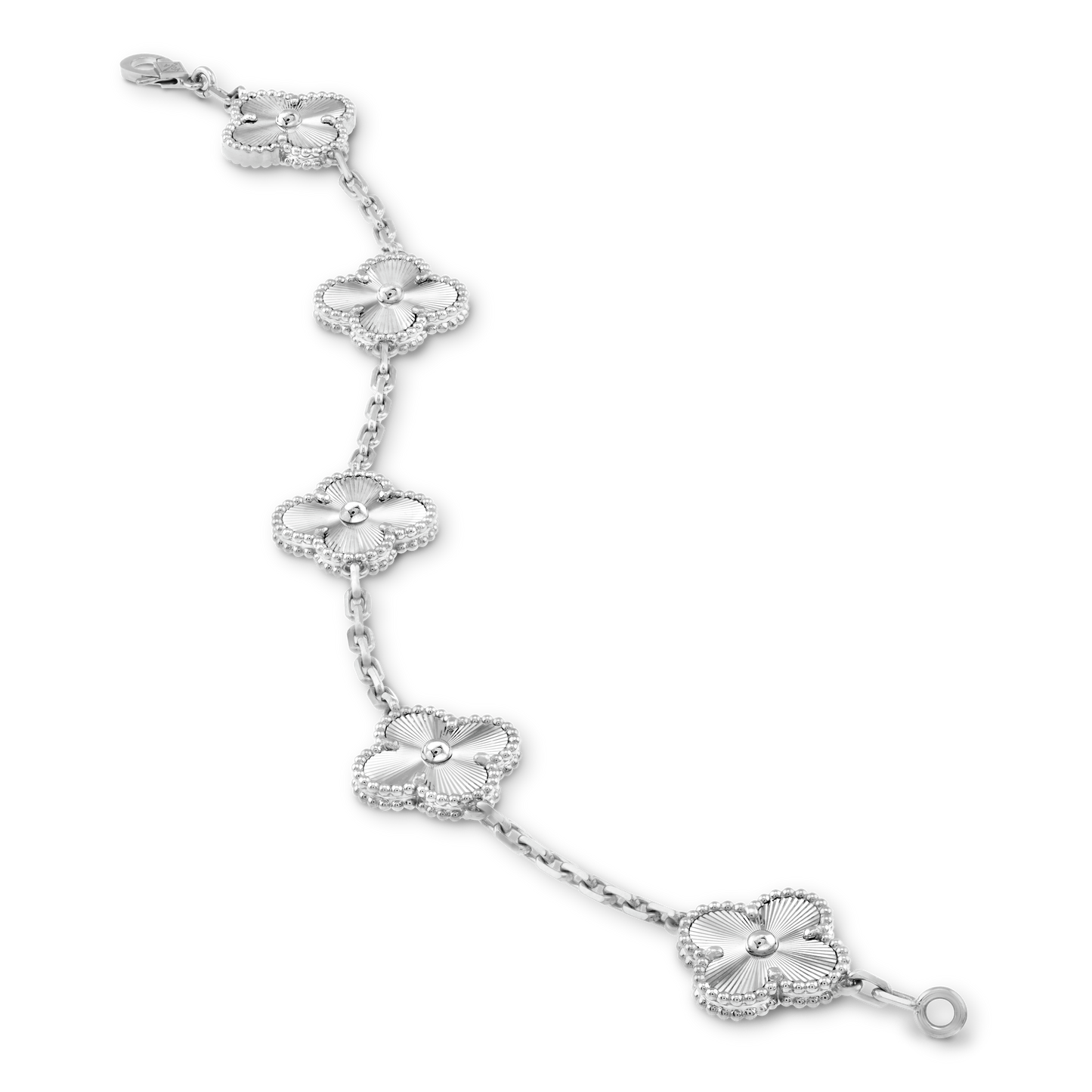 VAN CLEEF & ARPELS Vintage Alhambra Bracelet Laser Silver
