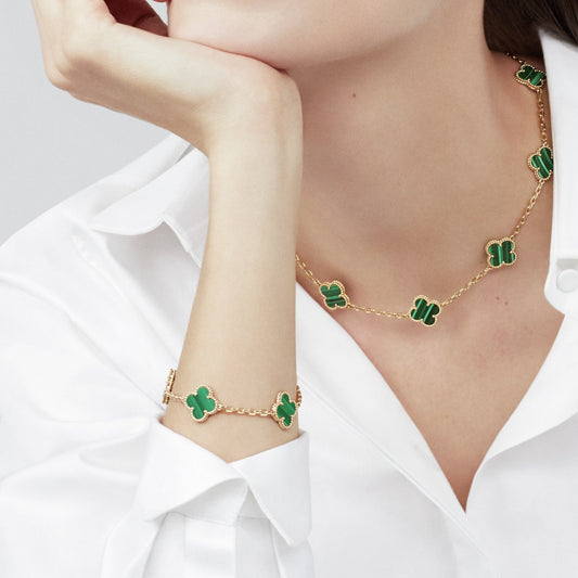 VAN CLEEF & ARPELS Vintage Alhambra Bracelet Green