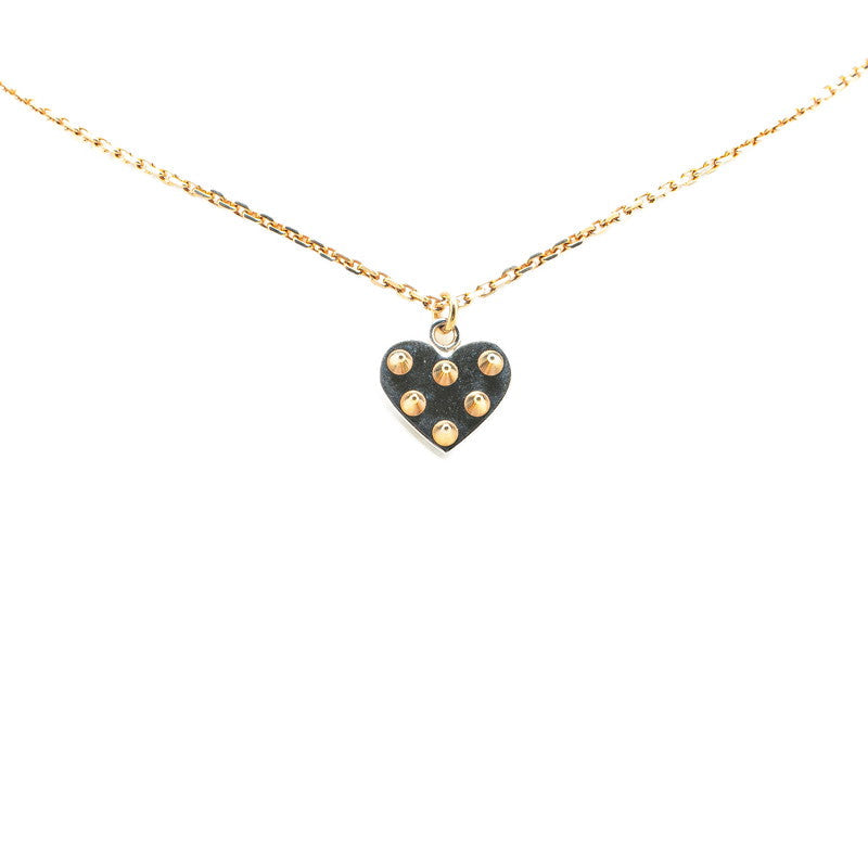 Louis Vuitton Gold Silver Pandantif Spiky Valentine Necklace M67029