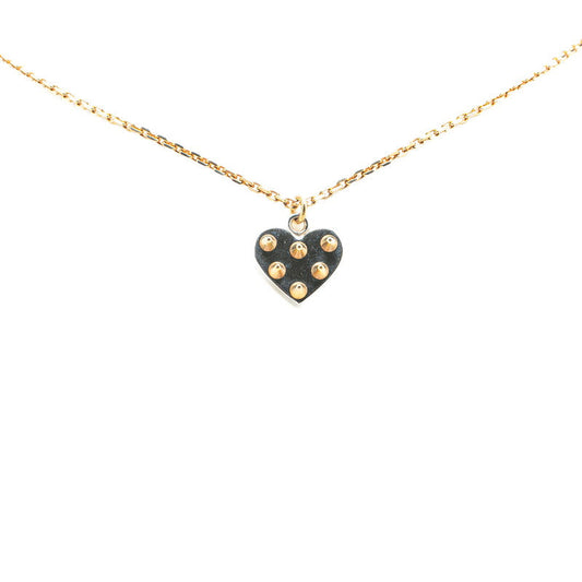 Louis Vuitton Gold Silver Pandantif Spiky Valentine Necklace M67029