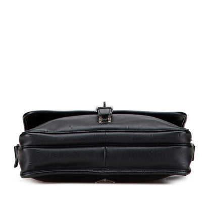 Prada Triangle Logo Plate Saffiano Shoulder Bag