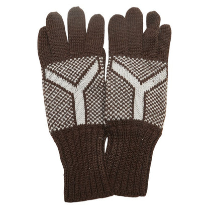 Saint Laurent Knit Y Logo Gloves