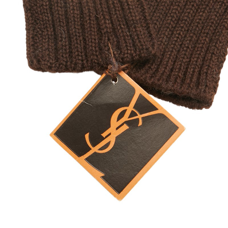 Saint Laurent Knit Y Logo Gloves
